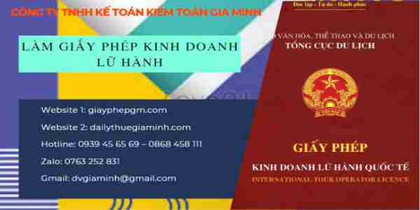 Làm giấy phép kinh doanh lữ hành tại TPHCM 1 Thủ tục xin giấy phép kinh doanh dịch vụ lữ hành tại tphcm