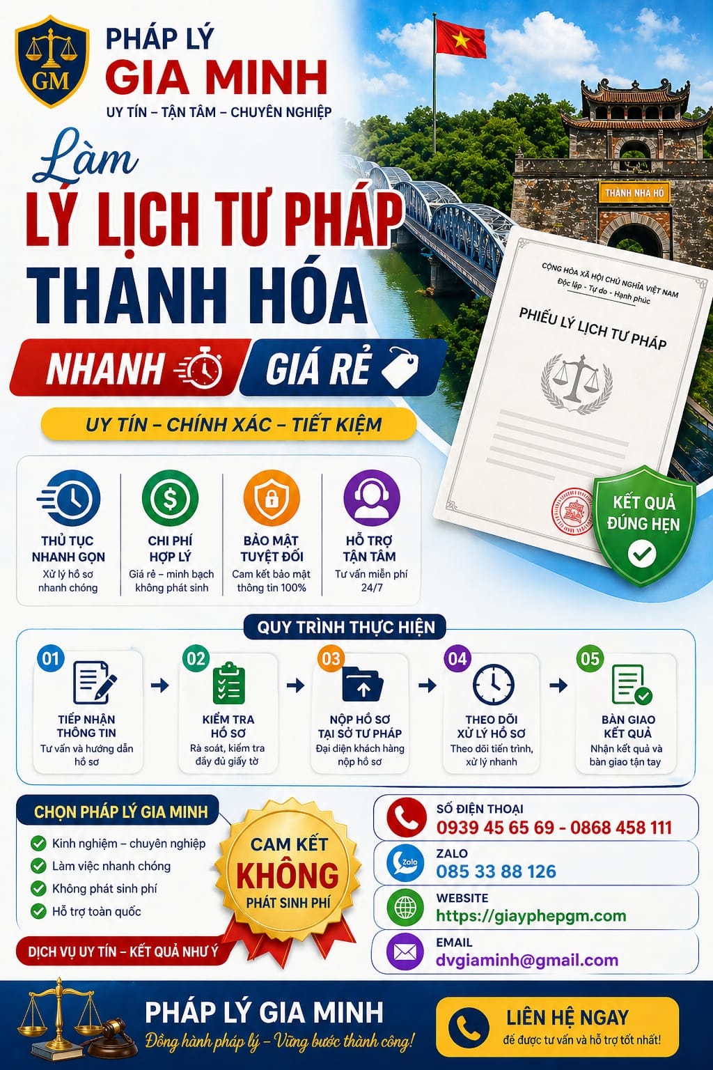 Thủ tục làm lý lịch tư pháp tại Thanh Hóa đầy đủ
