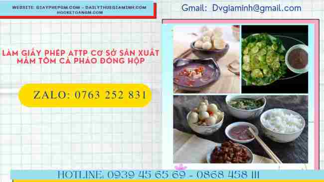 Làm giấy phép ATTP cho cơ sở sản xuất mắm tôm cà pháo đóng hộp: Quy trình chi tiết 7 Cách thức xin giấy phép an toàn thực phẩm cơ sở sản xuất cà pháo mắm tôm đóng hộp