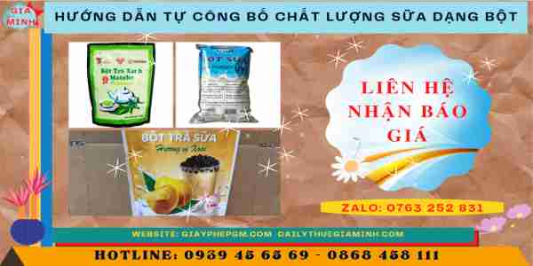 HƯỚNG DẪN TỰ CÔNG BỐ CHẤT LƯỢNG SỮA DẠNG BỘT 6 Chi phí công bố chất lượng sữa dạng bột