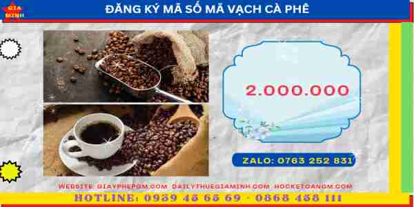 Đăng ký mã số mã vạch cà phê 11 Chi phí đăng ký mã số mã vạch cà phê