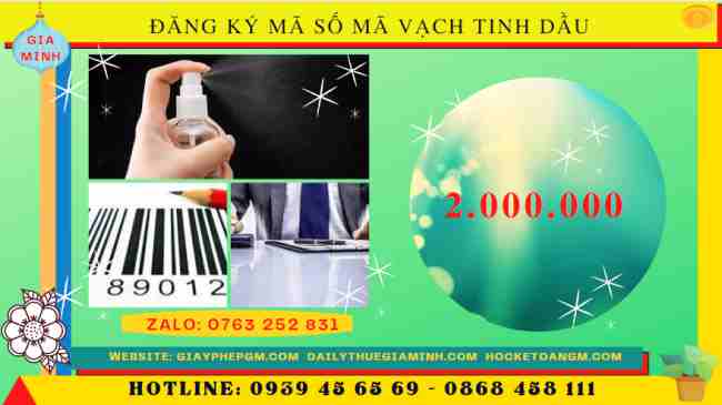 Đăng ký mã số mã vạch tinh dầu 5 Chi phí đăng ký mã số mã vạch tinh dầu