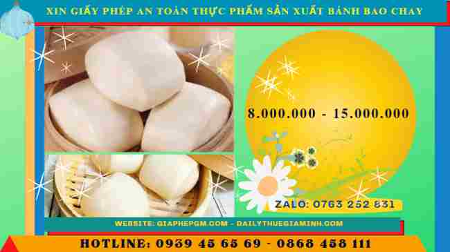 Xin giấy phép an toàn thực thực phẩm sản xuất bánh bao chay 14 Chi phí xin để xin giấy vệ sinh an toàn thực phẩm bánh bao chay