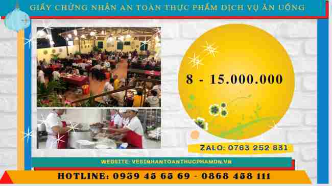 Giấy chứng nhận vệ sinh an toàn thực phẩm cho dịch vụ ăn uống 13 Chi phí làm giấy chứng nhận an toàn thực phẩm dịch vụ ăn uống