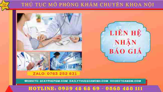 Thủ tục mở phòng khám chuyên khoa nội 13 Chi phí mở phòng khám chuyên khoa