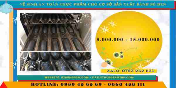 Vệ sinh an toàn thực phẩm cho cơ sở sản xuất bánh mì đen 6 Chi phí xin cấp giấy phép an toàn vệ sinh ATTP bánh mì đen