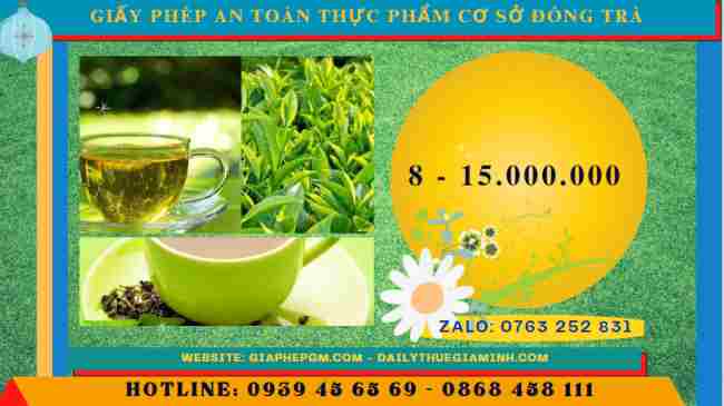 Chi phí xin giấy phép an toàn thực phẩm cơ sở sản xuất trà bắc
