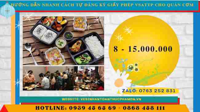 Chi phí xin giấy phép VSATTP cho quán cơm
