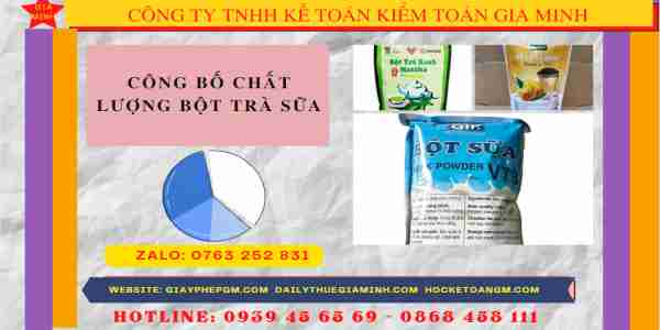 Công bố chất lượng bột trà sữa 8 Công bố nguyên liệu dùng chế biến trà sữa nhập khẩu