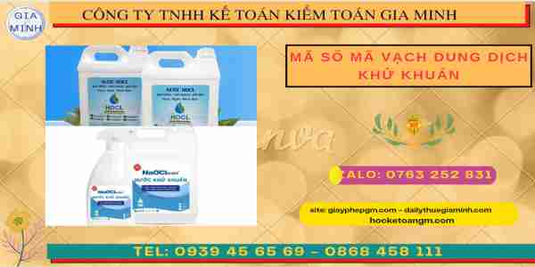 Mã số mã vạch dung dịch khử khuẩn 8 Dịch vụ đăng ký mã vạch sản phẩm dung dịch khử khuẩn