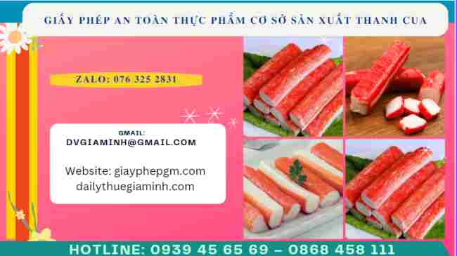 Giấy phép an toàn thực phẩm cơ sở sản xuất thanh cua: Quy trình, Thủ tục và Quy định Chi Tiết 4 Giấy phép an toàn thực phẩm và tự công bố sản phẩm cơ sở sản xuất thanh cua