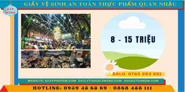 Hướng dẫn xin cấp giấy vệ sinh an toàn thực phẩm cho quán nhậu
