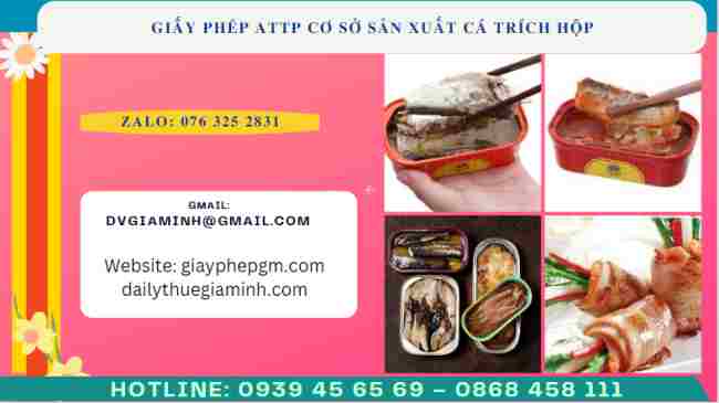 Hướng dẫn xin giấy phép ATTP cơ sở sản xuất cá trích hộp chi tiết và đầy đủ nhất 5 Quy trình thực hiện giấy phép an toàn thực phẩm cho cá trích hộp