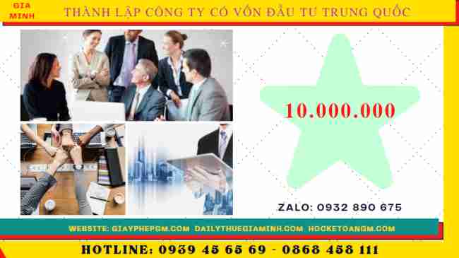 Thủ tục thành lập công ty có vốn Trung Quốc tại việt nam
