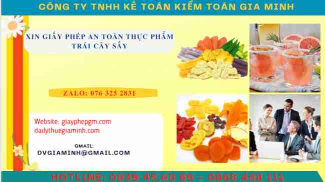 Xin giấy phép ATTP cho cơ sở trái cây sấy khô cần điều kiện gì?
