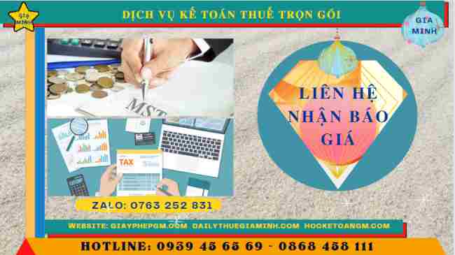 Dịch vụ kế toán thuế trọn gói 11 Bảng giá dịch vụ kế toán thuế trọn gói