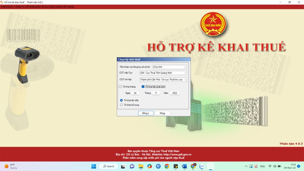 CÁCH HẠCH TOÁN THUẾ VÃNG LAI NGOẠI TỈNH 2 Cách kê khai thuế vãng lai ngoại tỉnh