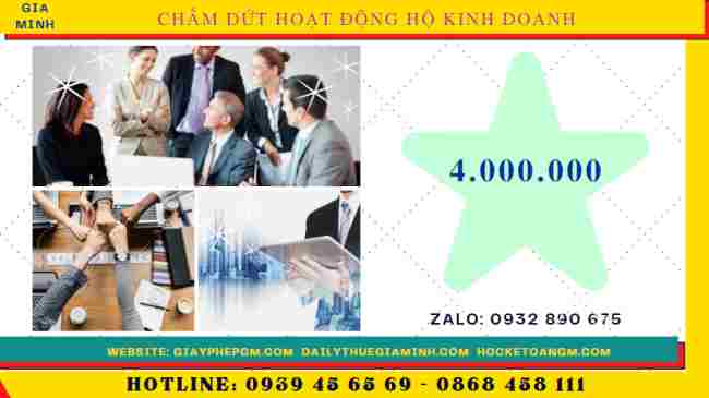 Chi phí để chấm dứt hoạt động hộ kinh doanh
