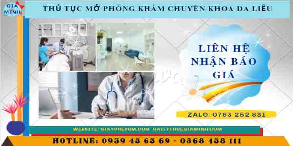 Chi phí dịch vụ mở phòng khám chuyên khoa da liễu
