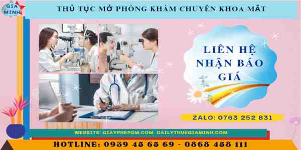 Thủ tục mở phòng khám chuyên khoa mắt – Điều kiện, hồ sơ và quy trình chi tiết 13 Chi phí dịch vụ mở phòng khám chuyên khoa mắt