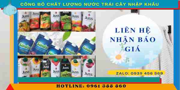 CÔNG BỐ CHẤT LƯỢNG NƯỚC TRÁI CÂY NHẬP KHẨU 5 Chi phí tự công bố chất lượng nước trái cây nhập khẩu