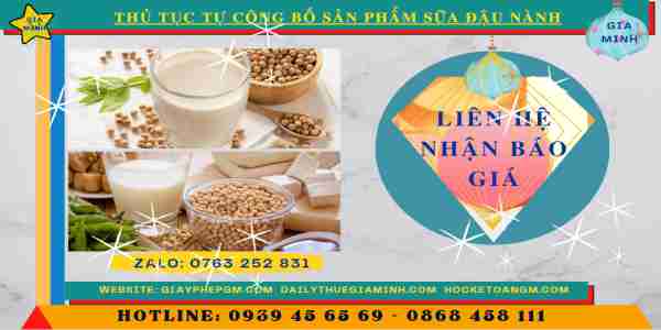 THỦ TỤC TỰ CÔNG BỐ SẢN PHẨM SỮA ĐẬU NÀNH 13 Chi phí tự công bố sản phẩm sữa đậu nành