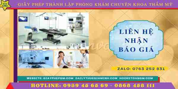 Giấy phép thành lập phòng khám chuyên khoa thẩm mỹ 3 Hướng dẫn xin giấy phép thành lập phòng khám chuyên khoa thẩm mỹ