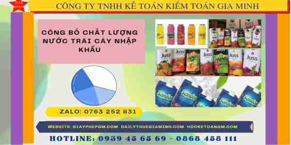 CÔNG BỐ CHẤT LƯỢNG NƯỚC TRÁI CÂY NHẬP KHẨU 4 Tư vấn tự công bố chất lượng nước trái cây nhập khẩu