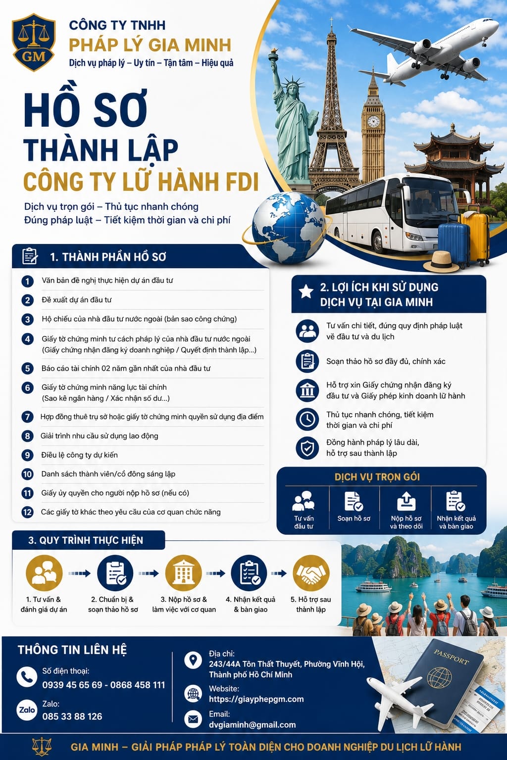 Hồ sơ thành lập công ty lữ hành FDI