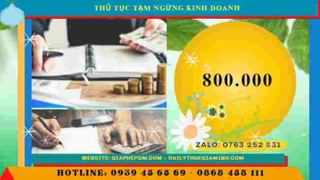 Thủ tục tạm ngừng kinh doanh tại Ninh Bình 12 Chi phí tạm ngừng hoạt động kinh doanh tại Ninh Bình