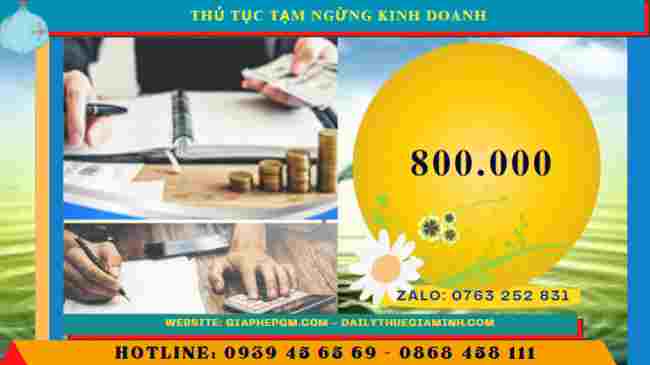 Thủ tục tạm ngừng kinh doanh tại Ninh Thuận 5 Chi phí tạm ngừng hoạt động kinh doanh tại Ninh Thuận
