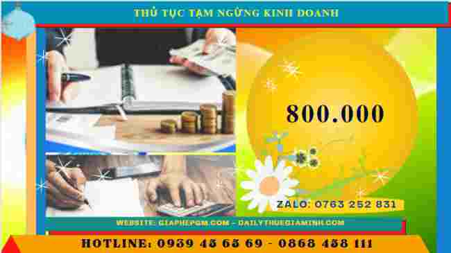 Thủ tục tạm ngừng kinh doanh tại Phú Yên 12 Chi phí tạm ngừng hoạt động kinh doanh tại Phú Yên