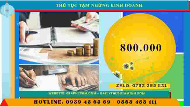 Thủ tục tạm ngừng kinh doanh tại Quảng Bình 4 Chi phí tạm ngừng hoạt động kinh doanh tại Quảng Bình