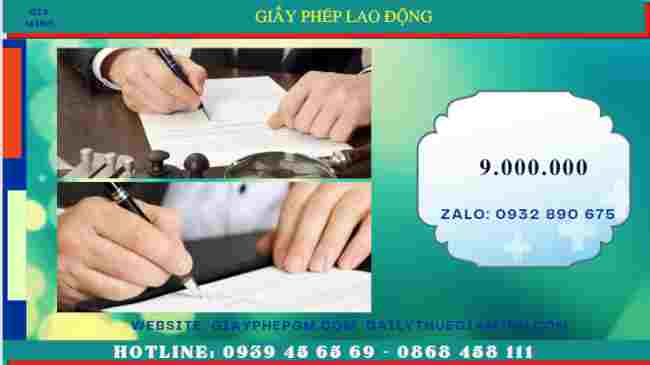 Hướng dẫn làm giấy phép lao động tại Hoà Bình 13 Chi phí dịch vụ làm giấy phép lao động tại Hoà Bình