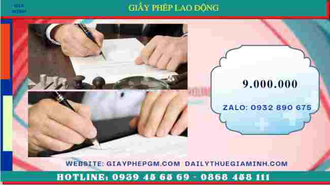 Chi phí dịch vụ làm giấy phép lao động tại Tiền Giang 
