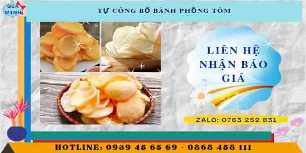 Chi phí tự công bố bánh phồng tôm
