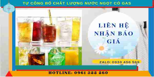 Chi phí tự công bố chất lượng nước ngọt có gas 
