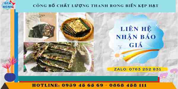 Chi phí tự công bố thanh rong biển kẹp hạt