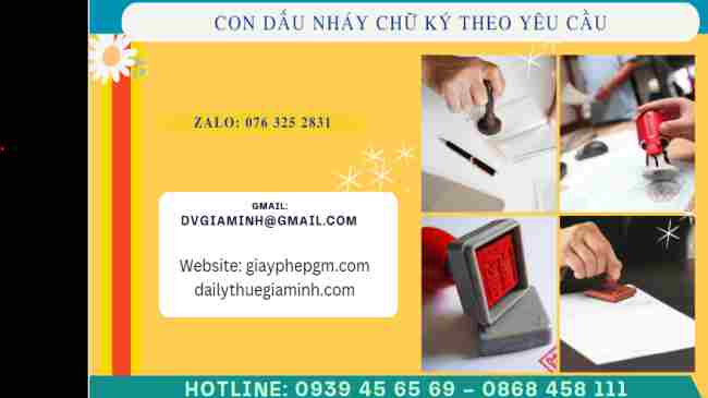 Con dấu chữ ký nháy theo yêu cầu 7 Dịch vụ khắc con dấu chữ ký nháy theo yêu cầu