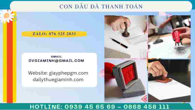 Con dấu đã thanh toán 7 Dịch vụ khắc con dấu đã thanh toán