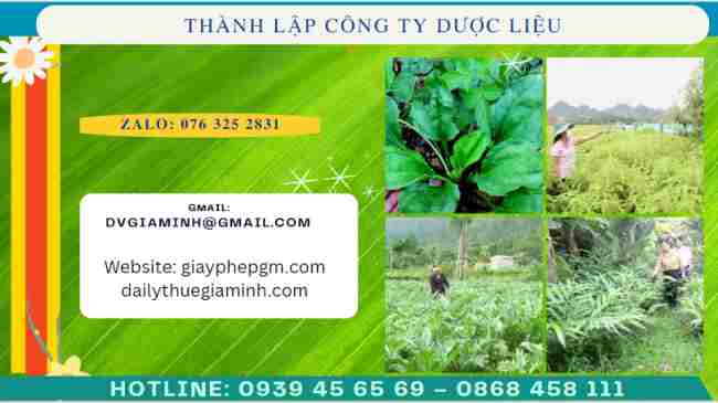 Thủ tục thành lập công ty trồng cây dược liệu
