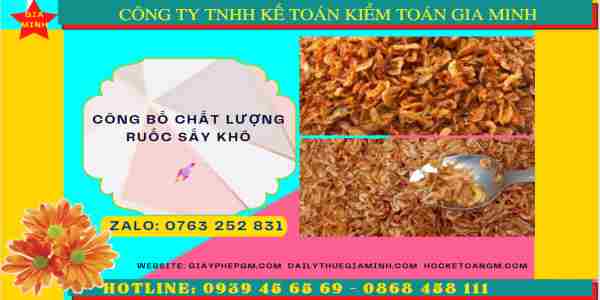 Tư vấn tự công bố chất lượng ruốc sấy khô
