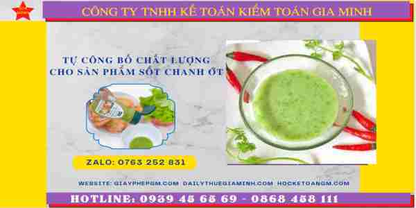 Tư vấn tự công bố tiêu chuẩn chất lượng sốt chanh ớt