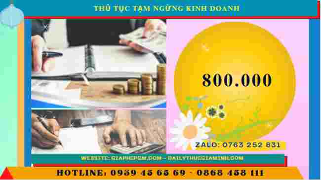 Thủ tục tạm ngừng kinh doanh tại Vĩnh Phúc 5 Chi phí tạm ngừng hoạt động kinh doanh tại Vĩnh Phúc
