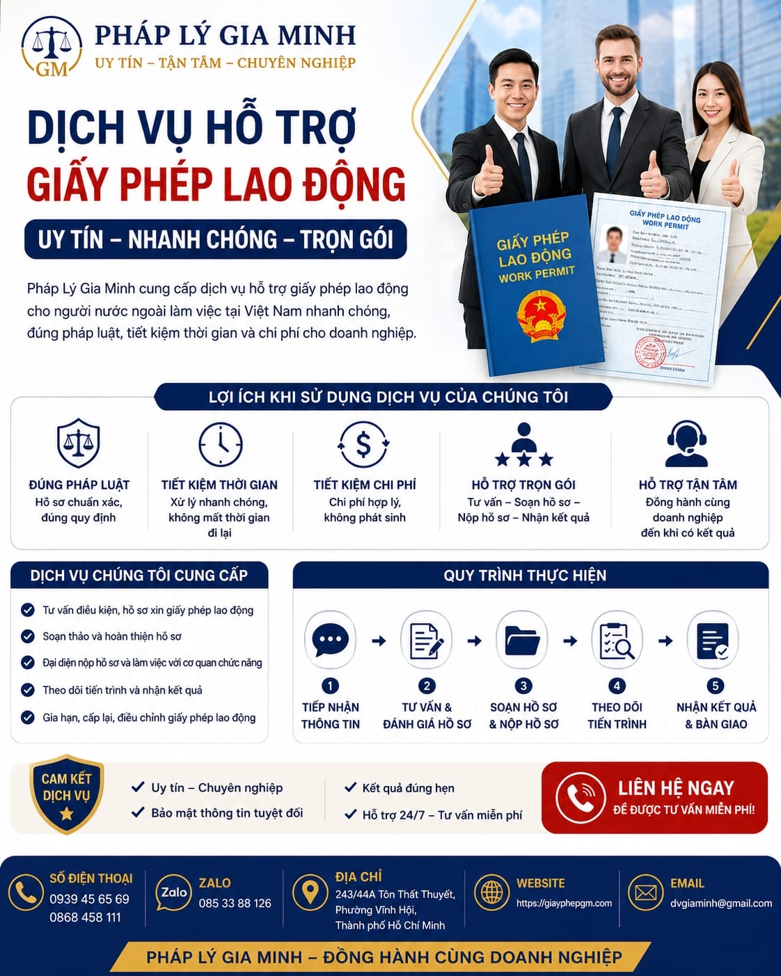 Dịch vụ hỗ trợ giấy phép lao động uy tín