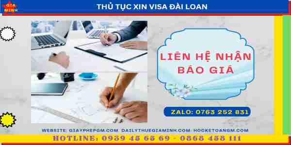 Thủ tục xin visa đài loan 13 Chi phí thủ tục xin visa đài loan