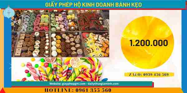 GIẤY PHÉP HỘ KINH DOANH BÁNH KẸO 13 Chi phí xin cấp giấy phép hộ kinh doanh bánh kẹo