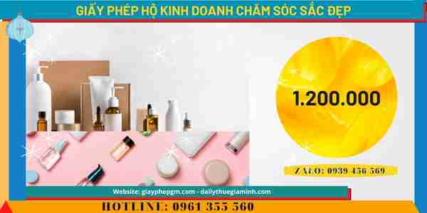 Chi phí xin cấp giấy phép hộ kinh doanh chăm sóc sắc đẹp 