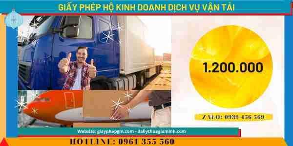 GIẤY PHÉP HỘ KINH DOANH DỊCH VỤ VẬN TẢI 5 Chi phí xin cấp giấy phép hộ kinh doanh dịch vụ vận tải