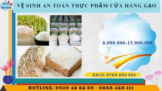 Xin giấy vệ sinh an toàn thực phẩm cho cửa hàng lúa gạo 13 Chi phí xin giấy vệ sinh an toàn thực phẩm cho cửa hàng lúa gạo